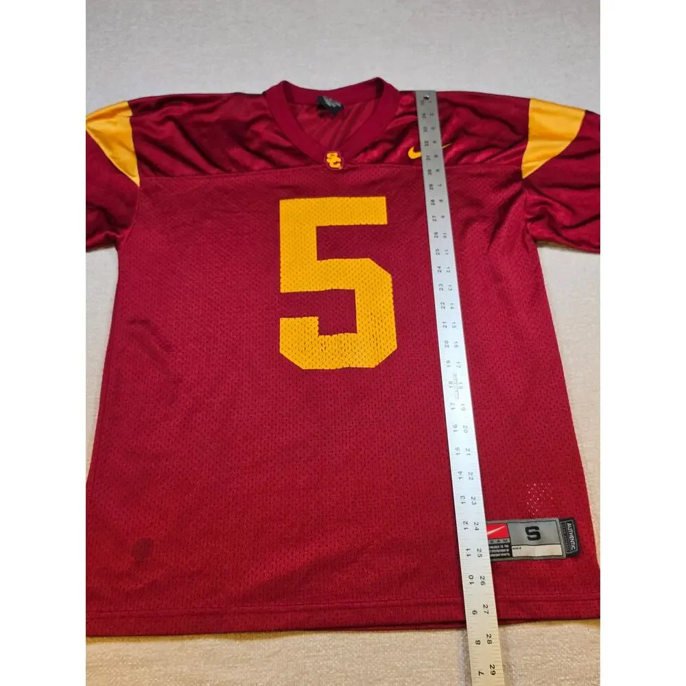 Nike USC Trojans Football Jersey Adult Small Maroon Reggie Bush #5 NCAA Mesh